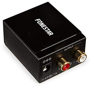 Convertidor de Audio fonestar fo-37da Convierte Audio Digital en Analã“Gico Entrada ã“Ptica spdif/coaxial spdif Salida Audio Estã‰Reo 2X RCA