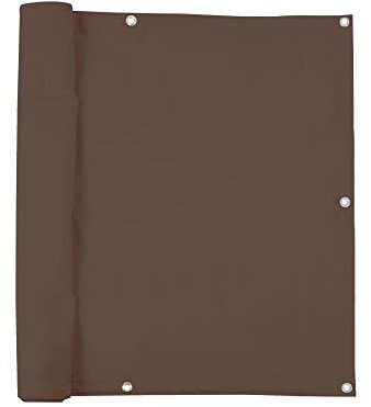 jarolift Copertura per Balcone Impermeabile, Telo di Rivestimento e Protezione per Balcone, 600 x 90 cm, (24 Occhielli), Marrone
