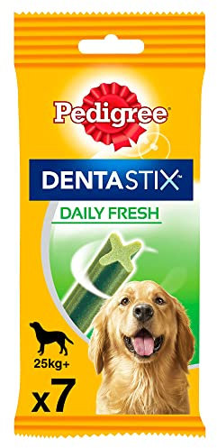 PEDIGREE Pack von Densex frisch für den täglichen Gebrauch für die Zahnreinigung und gegen den schlechten Atem großer Hunde (10 Packungen von 7UD)