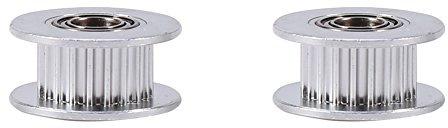 2 Stücke Aluminium Riemenscheibe, H-Typ Synchronscheibe Mit Lager, 3D Drucker Zubehör Für 6 Mm Breiten Riemen Mit 20 Zähne. Innendurchmesser 5 Mm, pitch 2 Mm