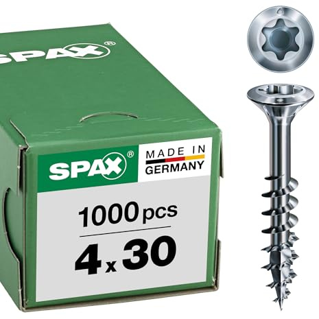FEX-H, 4 x 30 mm, 1000 Stück, Teilgewinde, Senkkopf, T-STAR plus T15, 4CUT, WIROX - 35704012301011