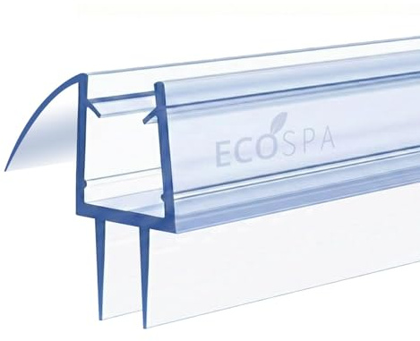 ECOSPA Twin Pack Shower Door Seal Strip for 4-6mm Glass Screens or Door - Seals up to 13mm Gap - Perfect Shower Screen Seal Replacement with 90cm Adjustable Length (Straight)