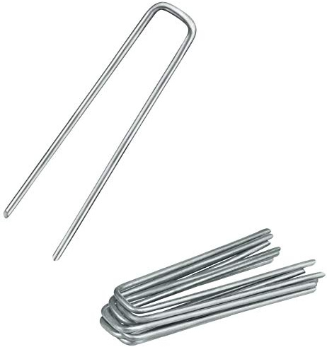 Balinco – Erdanker U-Profil 25er Set 100x13x2,9 mm aus verzinktem Stahl – Bodenanker für Unkrautvlies, Gartenvlies, Zaun, Netz & Camping – Robuste U-Heringe mit Spitzen Enden – Ideal für weiche Böden