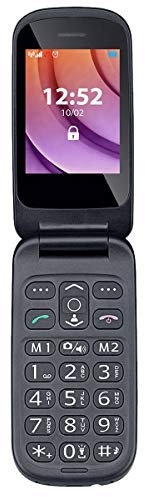 MP myPhone Twist 2, 2.4 flip phone, large buttons, emergency button, camera, flashlight, bluetooth, large battery - 800mAh, Black - UK VERSION