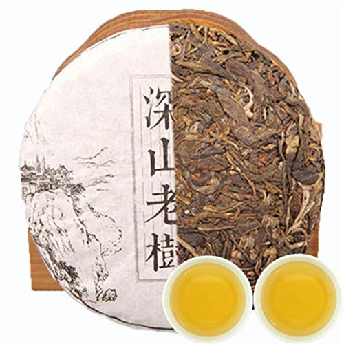 Handgemachter Puer Tee 100g (0,22 lb) roher Pu'er Tee Chinesische Ökologie Alter Baum Bio Grüner Puer Tee Pu Erh Sheng Tee Grüner Tee Fatburner Chinesischer Tee Puer Tee
