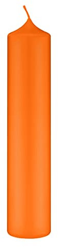 Altarkerzen (10% BW Anteil) (Bienenwachs Kerzen Mandarin Orange 300 x Ø 100 mm, 4 Stück, Kerzen mit Dornbohrung in RAL Kerzengüte Qualität