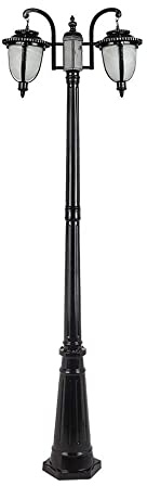 XMFXIAO E27 2-Lights High Pole Road Lights Villa Garden Decoration Post Light Landscape Lantern Victoria Outdoor Waterproof Patio Lantern Street Light Vintage Traditional Floor Lamp Bollard Lamp
