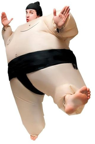 AirSuit® Costume Gonfiabile Sumo | Costume Gonfiabile bizzarro | qualità Premium | Taglia Adulto 160 a 190cm | Poliestere | Confortevole | Resistente | Sistema di gonfiaggio Incluso | OriginalCup®