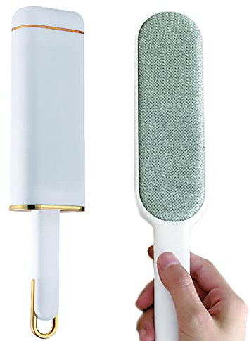 WUERKIYA Brosse Anti Poils Animaux Brosse de Nettoyage Magique Réutilisable pour Enlever Les Poils Éliminateur de Peluches avec Brosse de Base à Double Extrémité Autonettoyante pour Tapis de Meubles