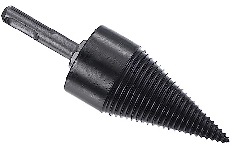 PATIKIL 42mm Firewood Log Splitter Drill Bit, Removable Drill Bits Electric Drills Screw Cone Driver with Round Shaft for Home and Outdoor
