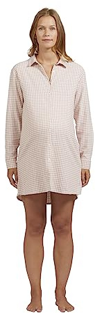 VERTBAUDET Chemise de Nuit Liquette Homewear Grossesse et Allaitement Rose Clair Carreaux 40