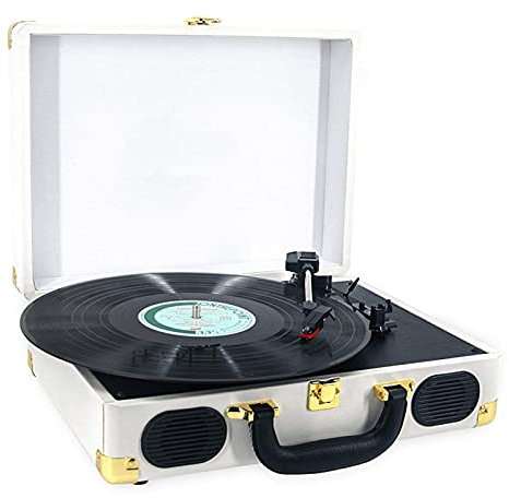 ROLTIN Tourne-Disque rétro Vintage Valise Design Tourne-Disque pour la décoration de la Maison, Tourne-Disque Vinyle 3 Vitesses Platine avec S