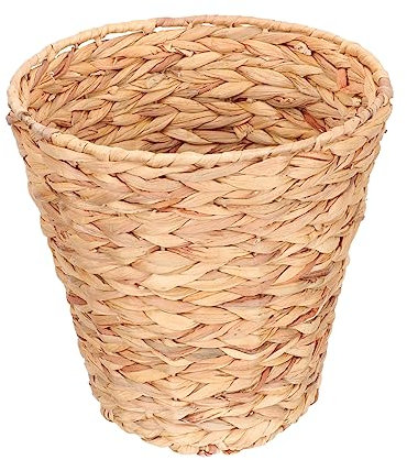 Cabilock Poubelle Tissée Ronde En Jonc De Mer Panier De Rangement Décoratif Conteneur Pour Articles Divers Design Pratique Maison Bureau Salle De Bain