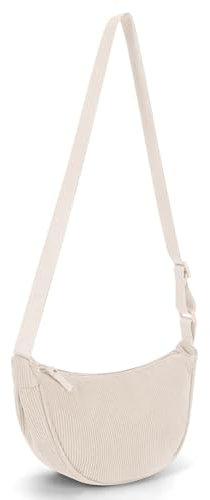 GSenhui Halbmond Tasche Cord Umhängetasche Damen Cord Crossbody Bag Damen Schultertaschen Großer Kapazität, Half Moon für Frauen Täglich Lässige