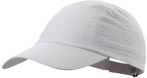 Connectyle Unisex Quick Dry Outdoor Sports Hat for Men Women UPF 50+ Cooling Run Cap Adjustable Baseball Fit Cap Light Grey