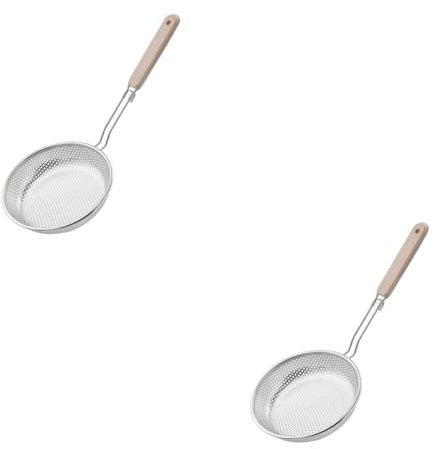 OUNONA 2stücke Strainer Spoon Mit Langem Griff Abseihen Von Öl Und Flüssigkeiten Küche Für Verschiedene Gerichte Wie Nudeln Und