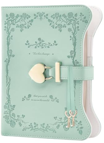 Notizbuch mit Schloss, Tagebuch mit Schloss | Persönliches Notizbuch aus PU-Leder im B6-Format mit Schloss und Schlüssel - 360 Seiten, Tagebuchplaner für Frauen und Mädchen, persönliche Organisatoren,