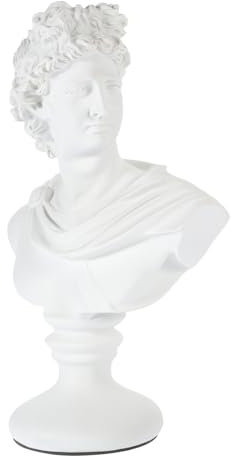IMIKEYA Statua in Resina Busto Classico Bianco Ornamento da Tavolo in Design Continentale