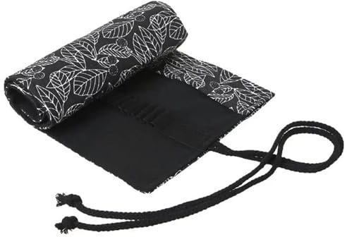 ZJPJMXNN Canvas pennrulle wrap 2 st skolpennfodral roller 12/24/36/48/72 hål kanvas upprullningsbar makeup kanvas pennväska för flickor pojkar kontorsmaterial för skolan, En färg, 72 holes
