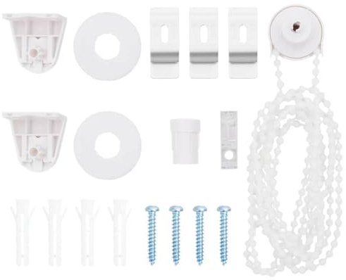 Brokky 4016533 18 Piece Roller Blind Fittings 18 mm Roller Blind Fittings Heavy Duty Metal Blind Brackets Quality Roller Blind Spares Upgrade Window Blind Accessories Parts Spare Kit Complete Easy Fit