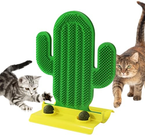 Scratch De Cactus Gato Con Catnip - Divertido Rascador Interactivo Para Gatitos Interiores Y Gatos | Juguete Acondicionador De Garra Para Mascotas Pequeñas/ | Clartching Board De Carton