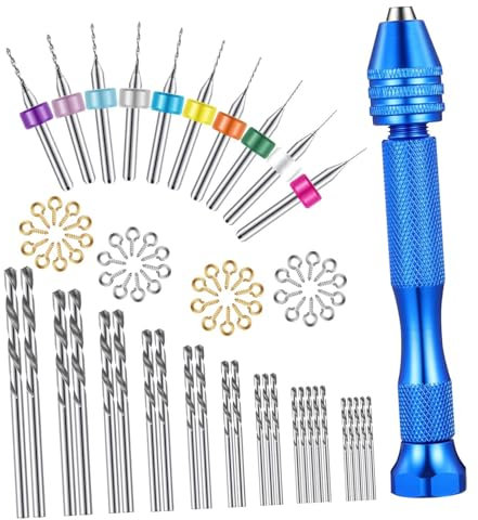 Operitacx 76piezas Brocas Pequeñas Taladro Manual Mini De Precisión Incluye Brocas De De Trabajo Manual Para Manualidades
