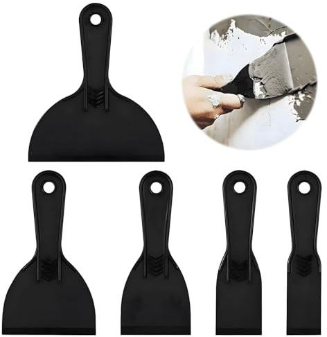 5 Pieces Plastic Scraper to Remove Adhesive, Wallpaper Spatula Tool, Corner Filler Smoothing Tool, Plastic Scraper Tool for Spackling Filling, Plastering Tools for Painter Wall Car Painting