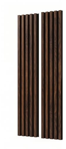 MEBANO Panneaux Acoustiques MDF 2x (26,5x240 cm) Noyer sur Plaque Noire – Lamelles Bois Acoustiques pour Mur Intérieur