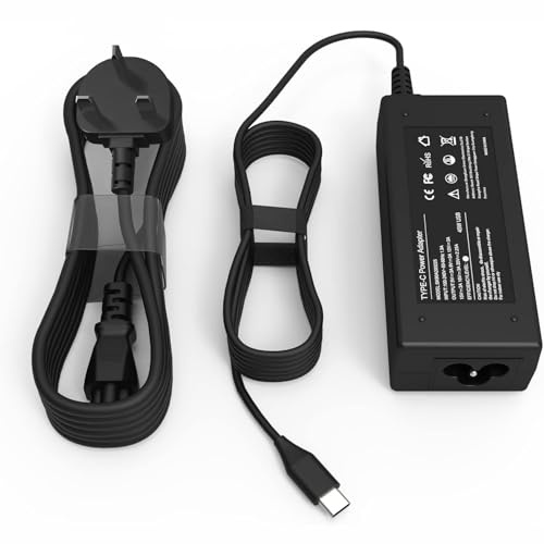 Byprlvps Universal 45W Chromebook Charger USB C UK AC Adapter | Compatible with HP/Lenovo/Dell/Asus/Samsung/Acer Chromebook Charger Fast Charging UK AC Adapter