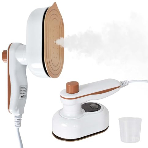 Colexy Steamer Dampfglätter für Kleidung, Mini Tragbares Reisebügeleisen 180° Drehbar Hand-Dampfbügler für Reise, Zuhause und Büro, Schnell Aufheizend