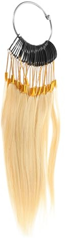 HONITANO Nuancier Cheveux Naturels 30 Mèches 9° Crème Clair, Échantillons Coloration Capillaire Humains, Test Couleur Salon Coiffure Formation, Anneau Échantillons Coloration