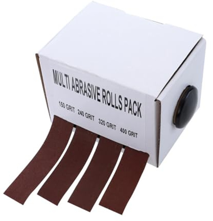 Operitacx Rollo de Lija de Nylon Marrón Alta Eficiencia y Resistencia para Pulido y Manicura de Mascotas en Caja Práctica