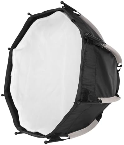 Cryfokt Small SoftBox, 8 Metal Frames Promote Light Output Source Setup Octagonal SoftBox for Bowens Mount for the Trip