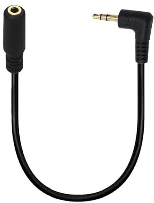 EXQIOUR Wide Compatibility 3.5mm Male To Female Adapter 3.5mm Right Angles Adapter For Various Music Equipment TRSto TRRS Converters