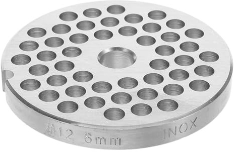 jojofuny Disque De Hachoir À Viande Manuel En Acier Inoxydable Type 12 Plaque Ronde 6 Mm Pour Couteaux Accessoire Pour Coupe Uniforme De Viande Et Légumes En Cuisine