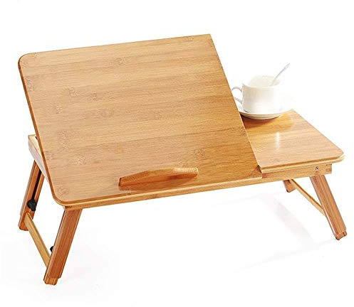 Computer Desk - Adjustable Foldable Breakfast Service Bed Tray Tilt with Drawer(Large)
