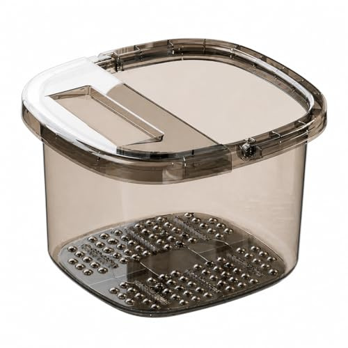 MERIGLARE para Pies Masajeador Baño Terapéutico Sumergible Plástico Fácil de Limpiar Relajante Profundo Adecuado para Autocuidado Spa Doméstico, Gris Transparente