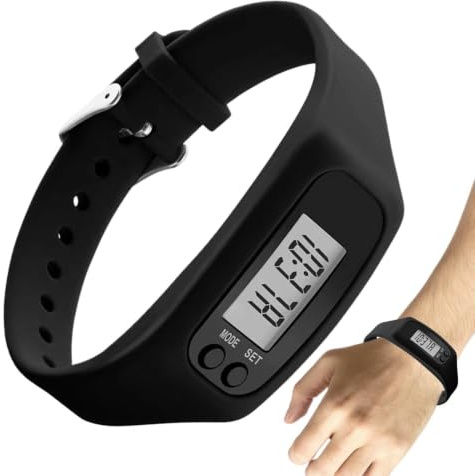 Orologio Contapassi Monitor Braccialetto Leggero Senza App Necessaria | Contacalorie Contapassi Orologio Per Camminata Corsa Jogging Escursionismo Fitness Palestra Viaggi Senior Uomini Donne