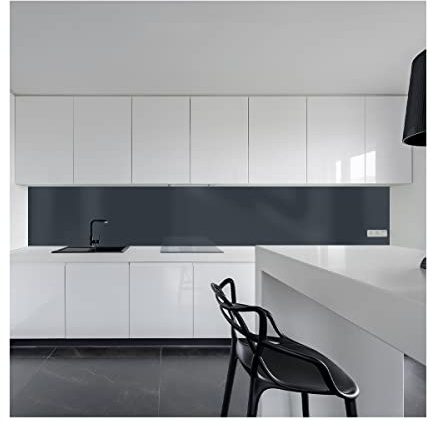 KERABAD Küchenrückwand aus Aluverbund, Spritzschutz Küche, 3mm dick, Anthrazit, 40x120cm