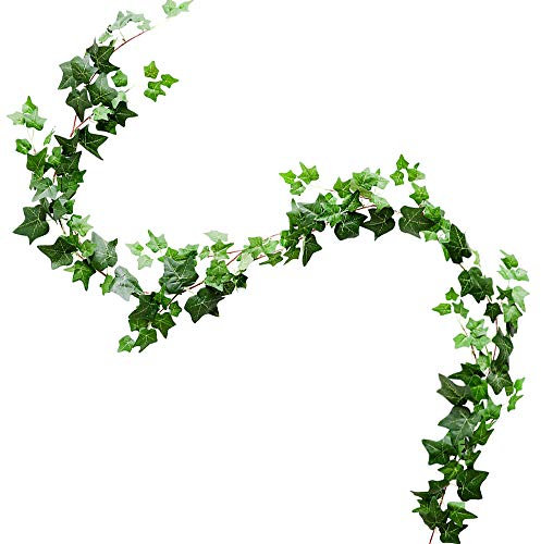 Veryhome Artificial Ivy Silk Fake Vine Wall Hanging Party Decoration Wedding Garland Greenery Leaves Garden Home Foliage Plants (Green)