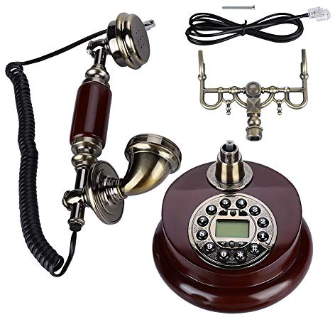 Zerone Tel¨¦Fono Antiguo, Tel¨¦Fono Fijo Digital cl¨¢Sico Tel¨¦Fono cl¨¢Sico Europeo Retro Fijo con Cable y Auriculares Colgantes para la decoraci¨®n de la Oficina del Hotel e