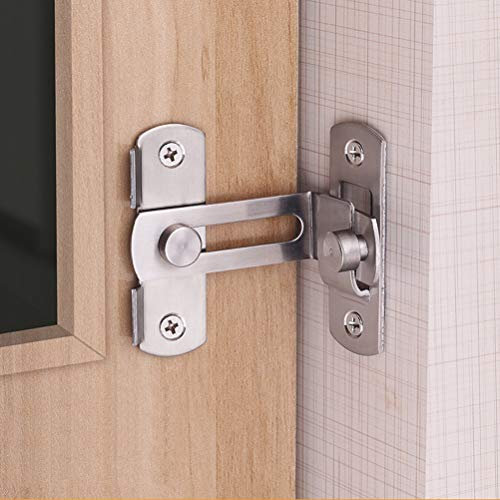 WANLIAN Door Hasp Latch, 90 Degree Right Angle Door Latch Bending Buckle Bolt Sliding Lock for Doors and Windows