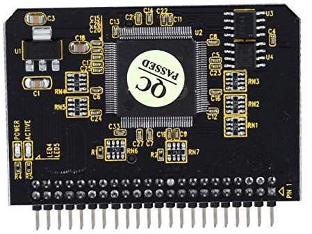 ASHATA SD zu IDE Adapter, SD zu IDE SD/SDHC/SDXC/MMC Speicherkarte Zu IDE 44Pin Stecker Adapter, Unterstützt DMA und Ultra DMA Modus für