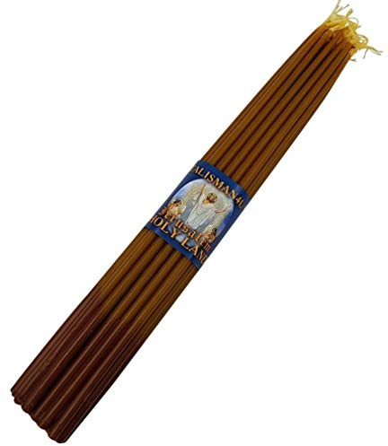 33 Beeswax Taper Candles 11 Tall Blessed Church Jerusalem Holy Land Candles
