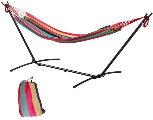 Outsunny 298 x 117cm Hammock with Stand Multicolour