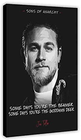 Sons of Anarchy TV-Show Filmposter mit Zitat von Jax Teller, schwarz, 30 x 45 cm