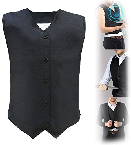 ZRHXG Gilet Invisible résistant aux poignards, vêtements de sécurité Tactique, Coupe Anti-Couteau, Gilet de col en V, Acier de manganèse, Protection Thoracique
