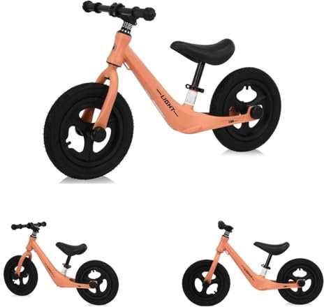 Lorelli Laufrad Light 12 Zoll Lufträder Gummigriffe Sitz und Lenker verstellbar, Farbe:rosa