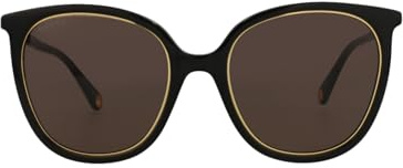 GUCCI Womens GG1076S Sunglasses, Black-Black-Brown, 56