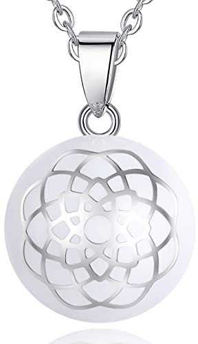 CELESTIA Llamador de Ángeles para Futuras Madres Embarazada Collar Mujer con Colgantes Flor de la Vida, Regalo Mama Hermana Nuera